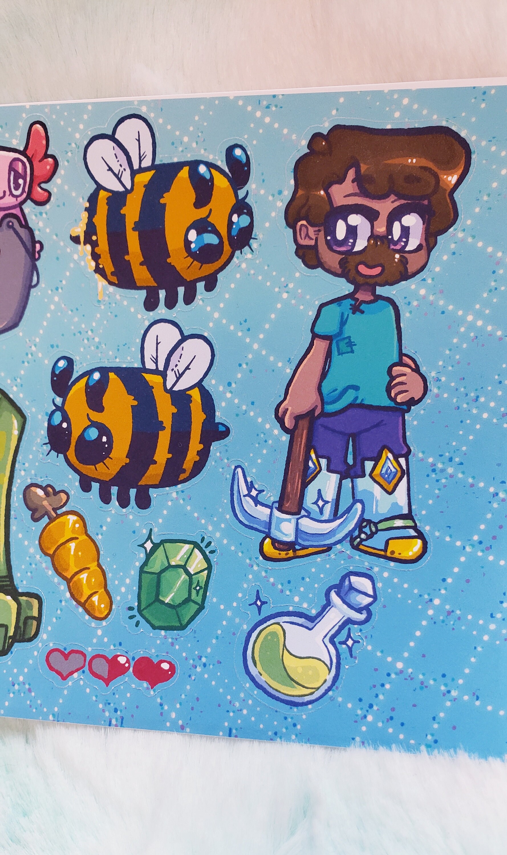minecraft sticker sheet 4 x 6 etsy