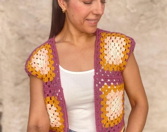 PATRON CHALECO FLORIDA a Crochet en Pdf