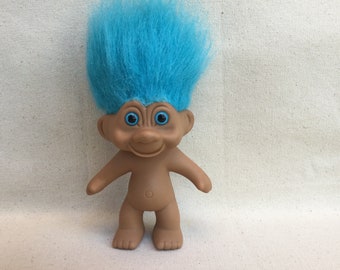 Blue Hair Blue Eyes Troll by TN’T, 1991 Vintage Troll