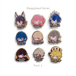 Pin pequeño de esmalte duro con personajes adorables de Honkai Star Rail - Serie Sleepyhead 1 imagen 1