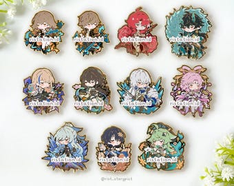 Honkai Star Rail Cute Characters - Glow in the Dark - Vol. 2 - Hard Enamel Pin Gold Color Plating