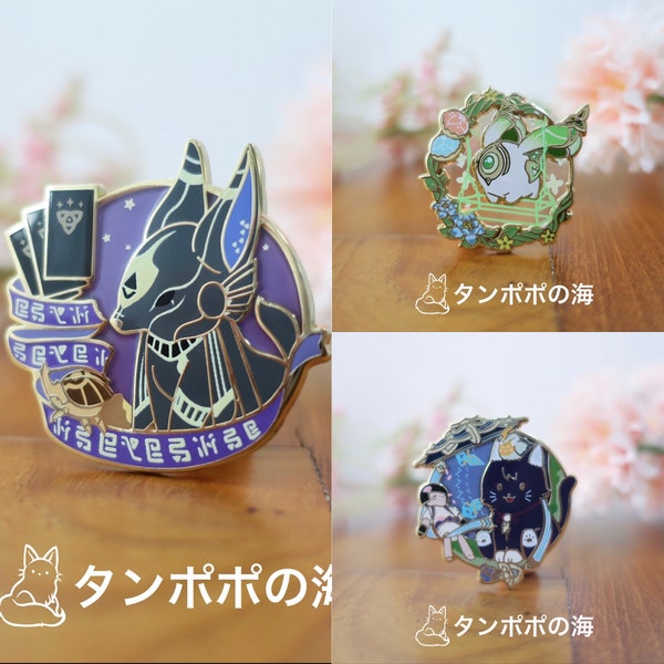 Tanpopo No Umi - Genshin Impact Cyno, Nahida & Wanderer Pin Inspired - Hard Enamel Pin