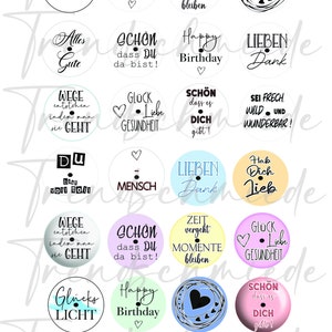 Tealight message / personal message / occasion / lucky light / gift / to print / PDF / JPG / PNG