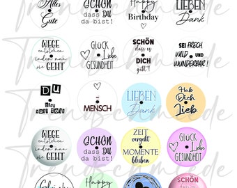 Mensaje para velas de té / mensaje personal / ocasión / luz de la suerte / regalo / imprimible / PDF / JPG / PNG