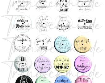 Tealight message / friendship / personal message / lucky light / magic light / gift / printable / PDF / PNG