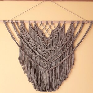Colgante para pared de macramé grande, cabecero macramé