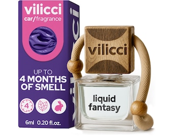 Vilicci Car Air Freshener Liquid Fantasy, Hanging Car Diffuser, Vegan Oil Ingredients, Long-Lasting Scent for Car, Handmade Car Perfume
