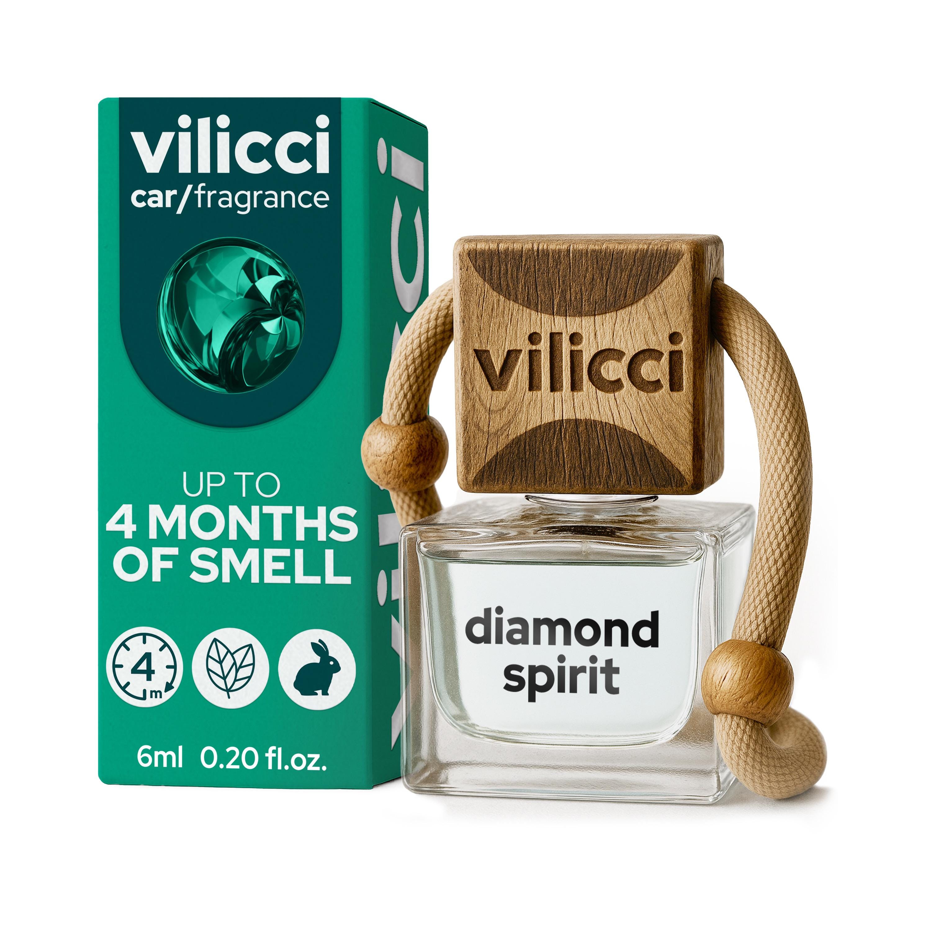 Vilicci Car Air Freshener Diamond Spirit, Cruelty-Free Car Diffuser, Vegan Oil Ingredients, Long-Lasting Car Scent, Handmade Car Perfume