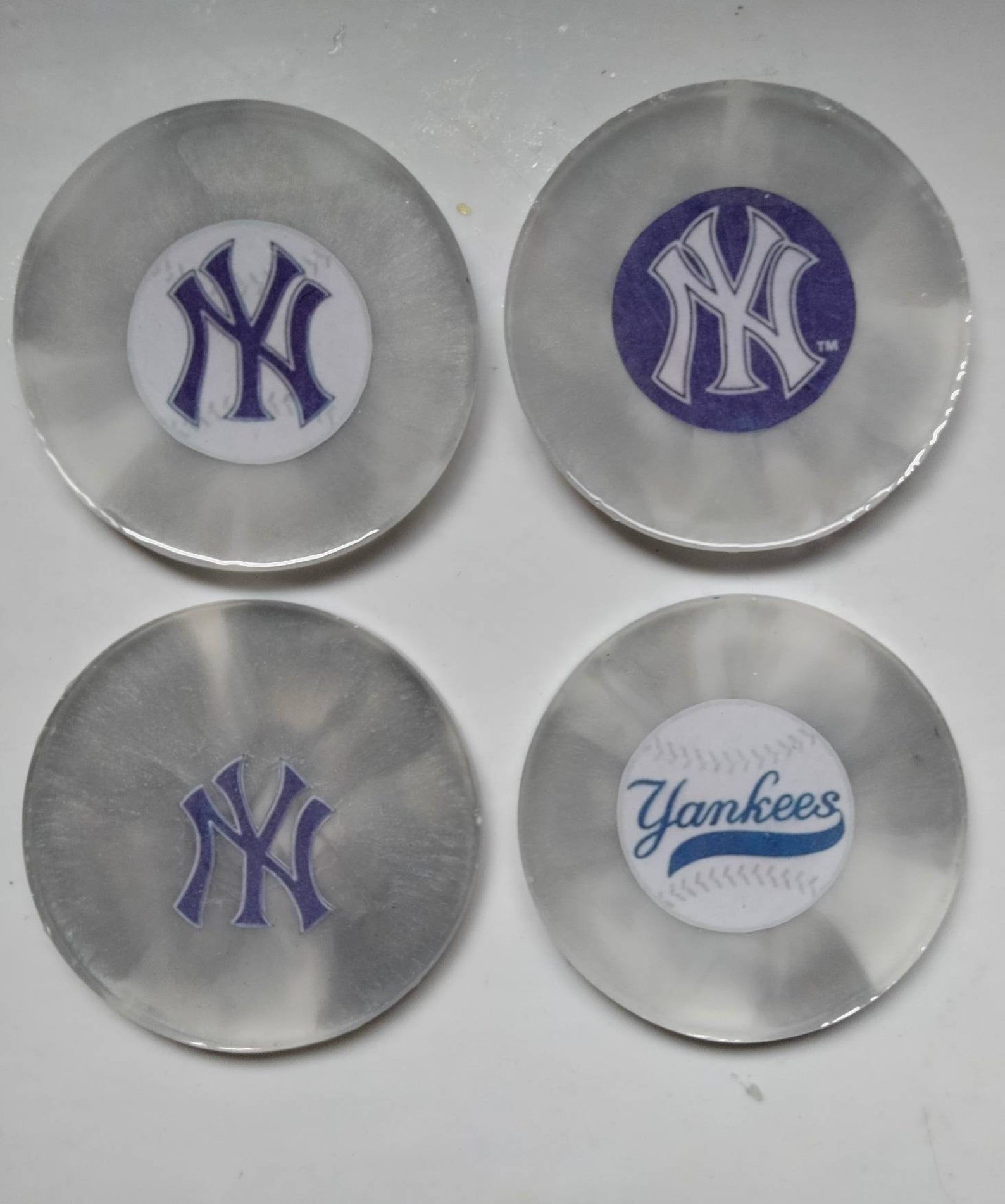 Made to Order New York Yankees Coaster Set of 4 With Holder Etsy