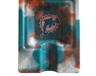 Miami Dolphins cigar ashtray/ cigar ashtray/ Miami Dolphins sports gifts/ house gifts/ birthday gifts/ gifts for him/ ashtrays/ cigars/ gift