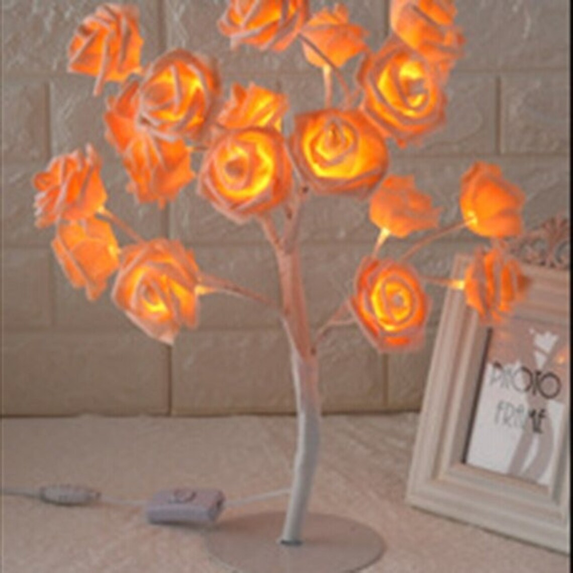 Rose Shaped Table Lamp Flower Rose Tree Decorative Light for Etsy