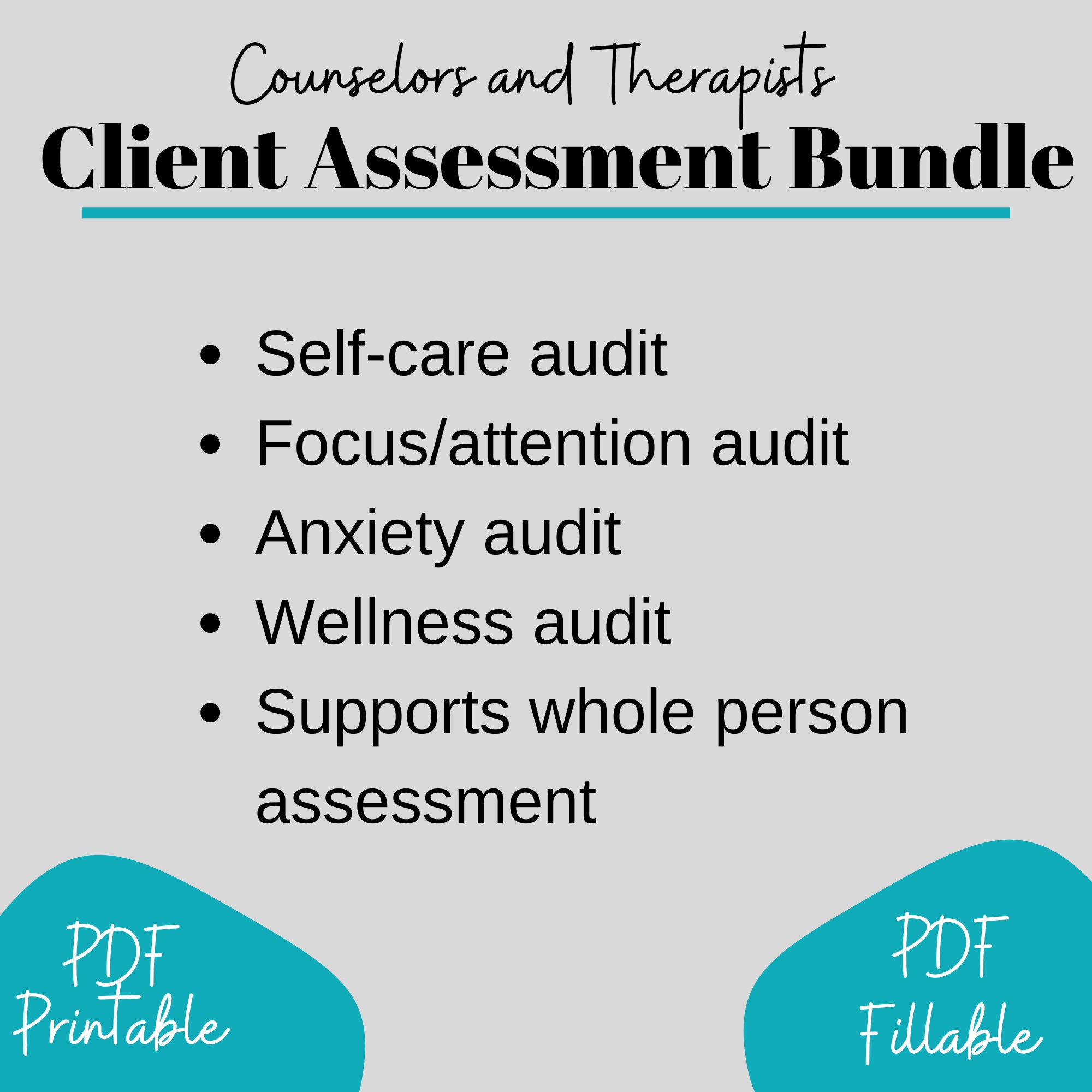 Client Assessment Bundle Forms Fillable & Editable Templates ...