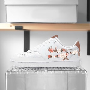 Pink Red Floral Nike Air Force 1 Custom Sneakers Etsy Denmark
