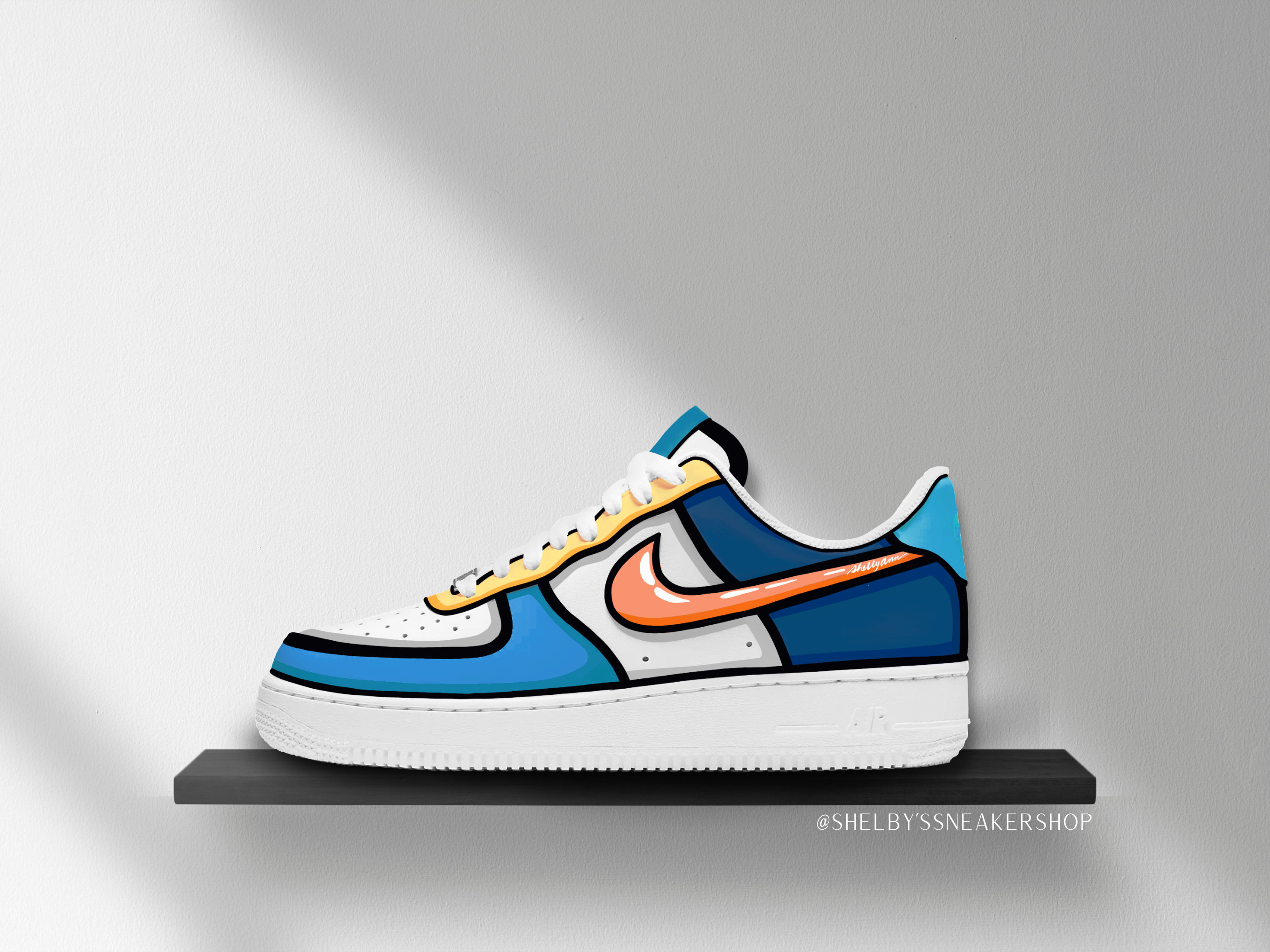 nike air force 1 cartoon drawing