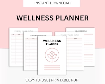 Printable Wellness Planner: Self-Care & Mental Health Tracker (PDF)