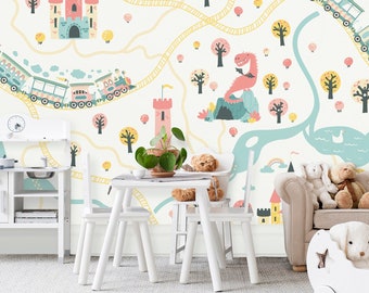 Fairy Tale Kids Wallpaper Mural: Home Nursery Decor