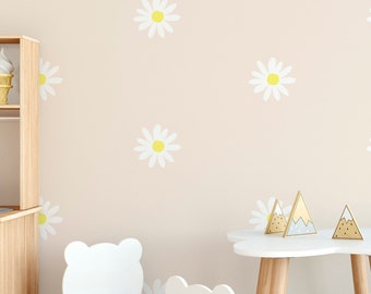 Daisy Flower Wall Decals: Kids Nursery Room Decor (30 Decals)