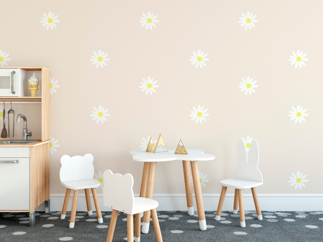 Daisy Flowers Wall Decal, Kids Wall Decal, Girl Decal, Girl Daisy ...