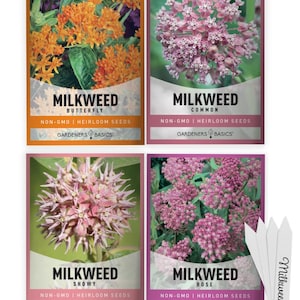 Milkweed Seeds For Monarch Butterflies | 4 Variety Pack