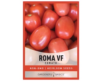 Roma VF Tomato Seeds For Planting - Heirloom, Non-GMO Seeds For Indoor and Outdoor Home Vegetable Garden - Makes a Great Gift For Gardeners