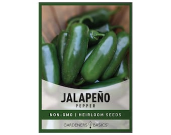 Jalapeno Pepper Seeds For Planting - Heirloom, Non-GMO Jalapeno Pepper Plant Seeds For Home Vegetable Garden, Great Gift For Gardeners
