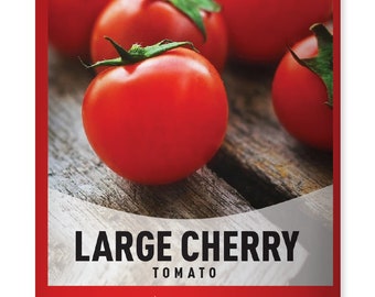 Large Cherry Tomato Seeds For Planting - Heirloom, Non-GMO Red Tomato Seeds - Great For Outdoor Home Vegetable Gardens