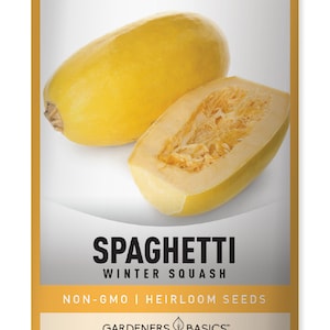 Spaghetti Squash Seeds For Planting - Winter Squash Variety - Heirloom, Non-GMO Vegetable Seeds Great For Summer Gardening