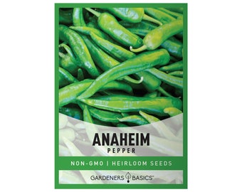 Anaheim Pepper Seeds For Planting - Heirloom, Non-GMO Pepper Seeds For Home Garden - Makes a Great Gift For Gardeners