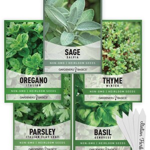 Italian Herb Seeds | 5 Variety Pack