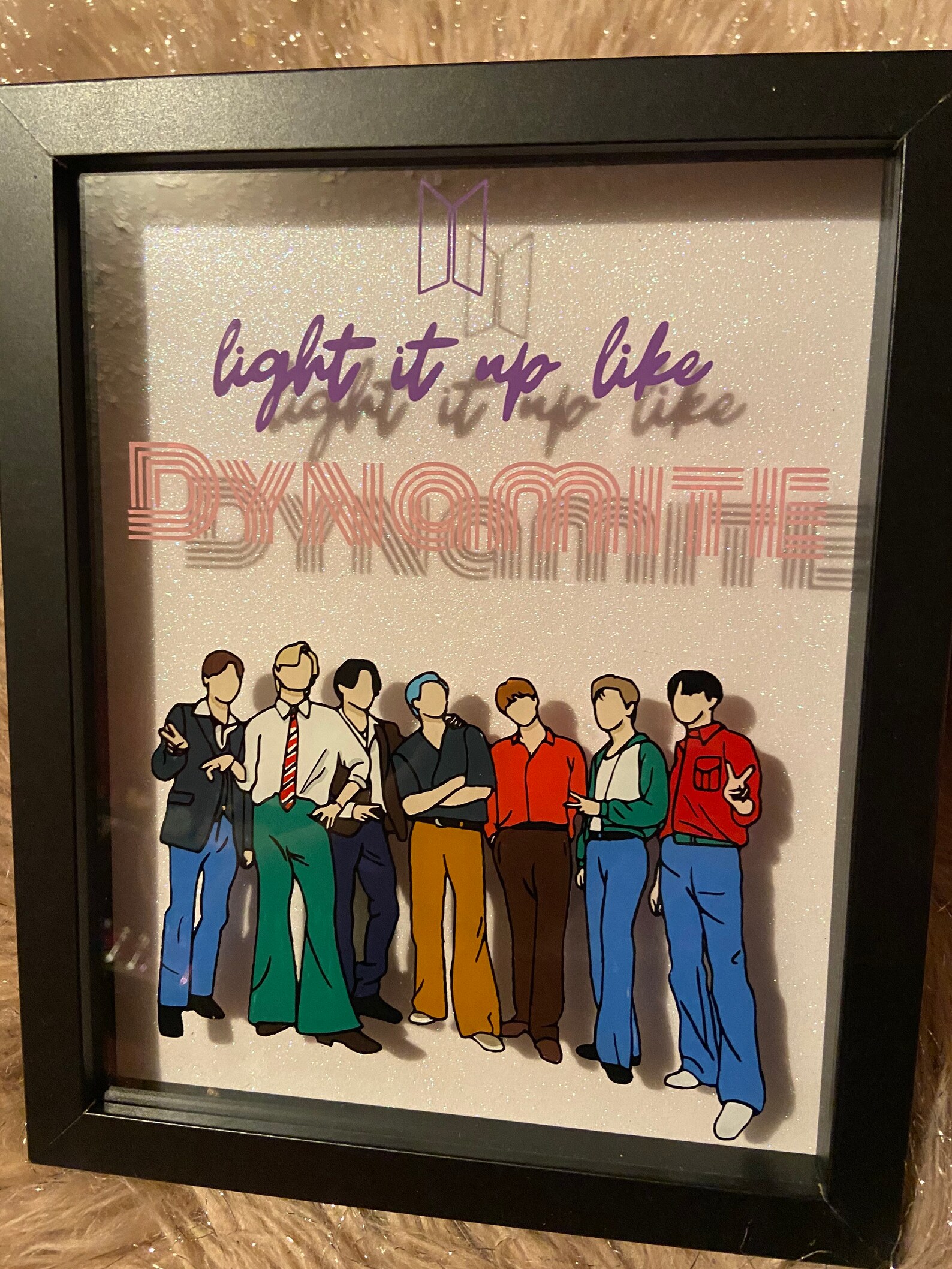 BTS glass painting Dynamite | Etsy