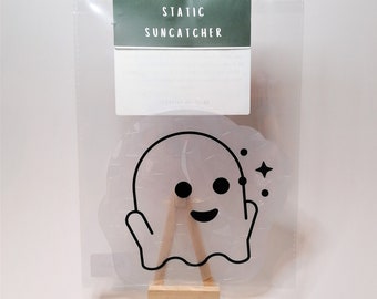Non-Adhesive Static Suncatchers, Spooky Collection. pumpkin cute ghost rainbow maker window decal kawaii uni room decor halloween small gift