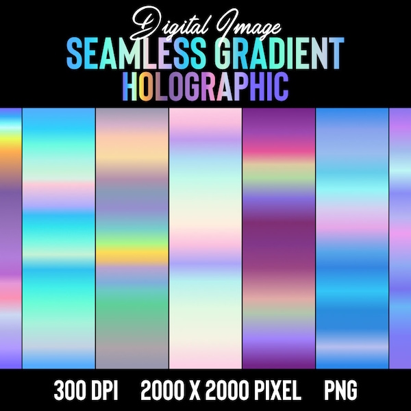 Image numérique dégradée holographique transparente | Fond dégradé | Métallique holographique | Dégradé homogène