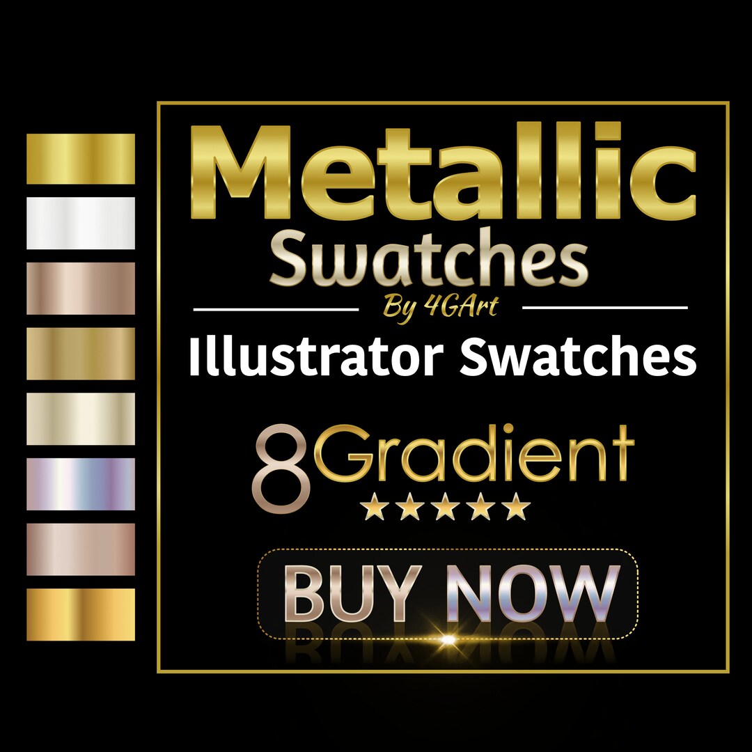 Metallic Gradient Swatches for Adobe Illustrator - Etsy