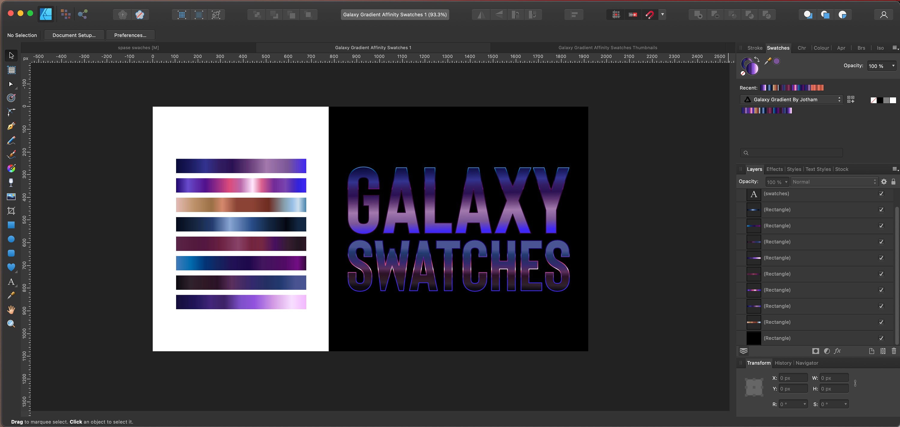 8 Galaxy Color Gradients for Affinity Designer, Photo and Publisher - Etsy