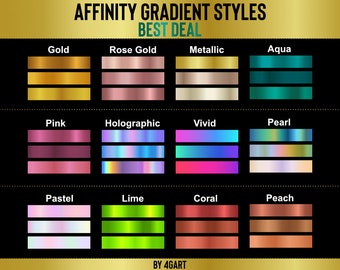 Affinity Gradient Styles for Affinity Designer, Affinity Photo and Affinity Publisher | BestSeller