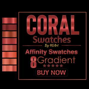 Coral Gradient for Affinity Designer and Affinity Photo | Affinity Swatches | Affinity Palette