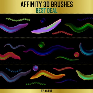 Affinity 3D Brushes for Affinity Designer  | Affinity Designer BEST DEAL!!