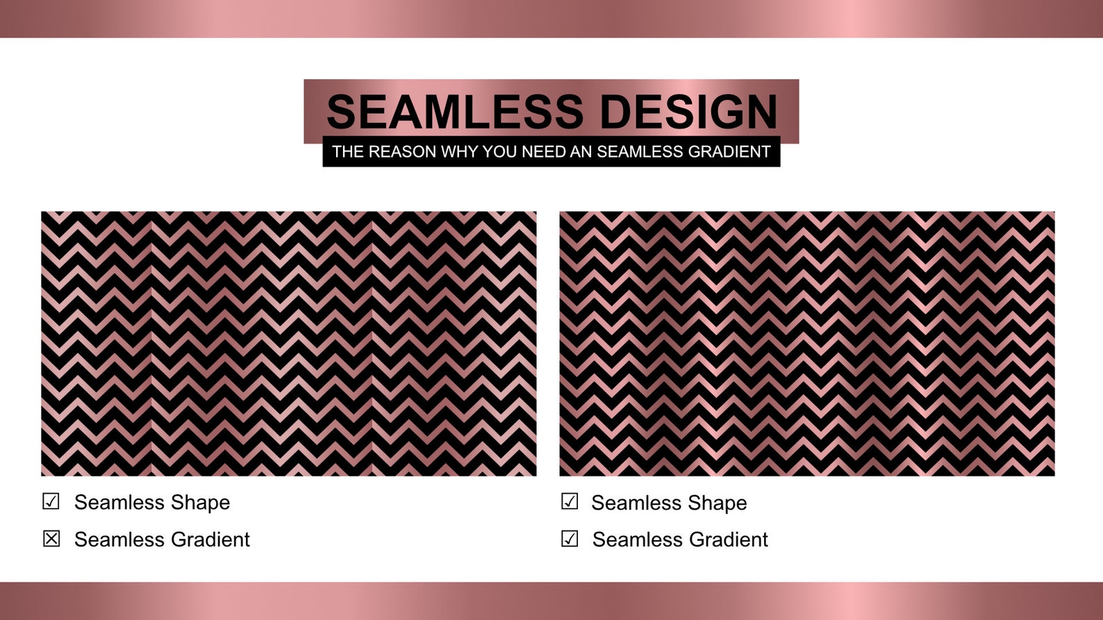 Seamless Rose Gold Metallic Gradient Swatches for Affinity Designer ...