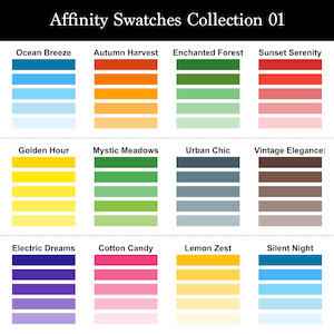 Affinity Color Swatches Bundle for Affinity Designer, Affinity Photo ...