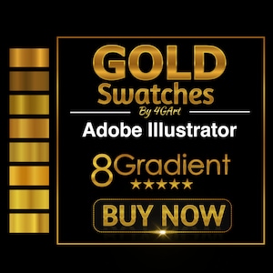 Gold Gradient Swatches for Adobe Illustrator