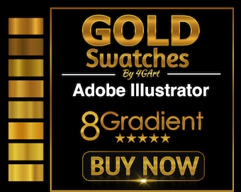 Gold Gradient Swatches for Adobe Illustrator
