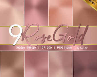 Rose Gold Digital Paper | Conical Gradient | Gradient Background
