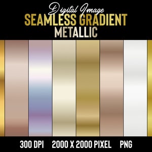 Seamless Metallic Color Gradient Digital Image | Gradient Background | Metallic Gradient | Seamless Gradient