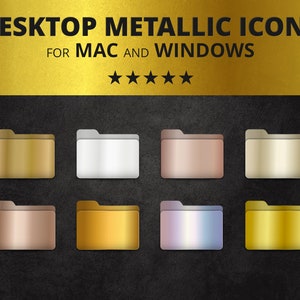 Metallic Desktop Folder Icon for MAC and WINDOWS