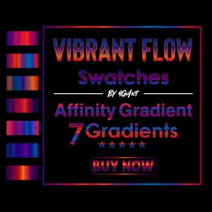 Vibrant Flow gradient Swatches for Affinity Designer and Affinity Photo | Affinity Swatches | Affinity Palette