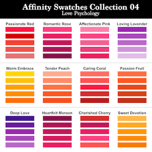 Affinity color swatches Bundle for Affinity Designer, Affinity Photo and Affinity Publisher | 12 Swatches | 60 colors | Collection 04