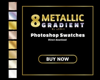 8 Metallic gradient for Photoshop and Photopea