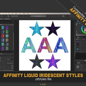 Affinity Liquid Iridescent Styles | Affinity Designer | Affinity photo