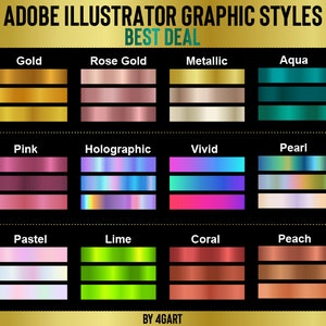 Grafische stijlen Adobe Illustrator | Adobe Illustrator Verlopen Grafische stijlen | BESTE AANBIEDING!!