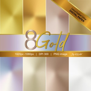 Metallic Gradient Digital Paper | Conical Gradient | Gradient Background